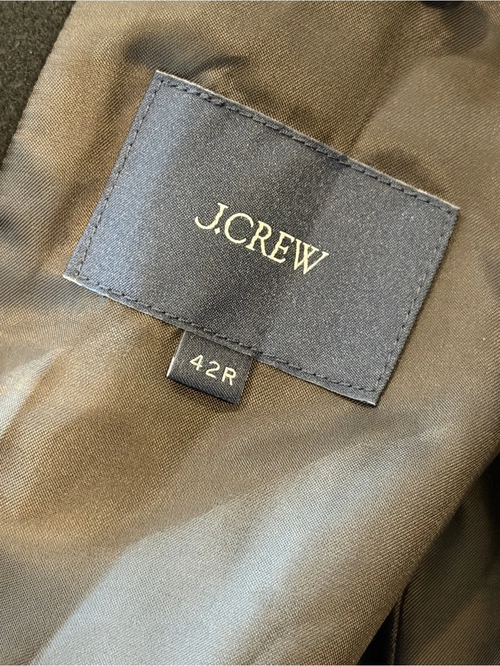 J.Crew Rivington Topcoat Italian Wool Cashmere Black Men’s 42R BS469